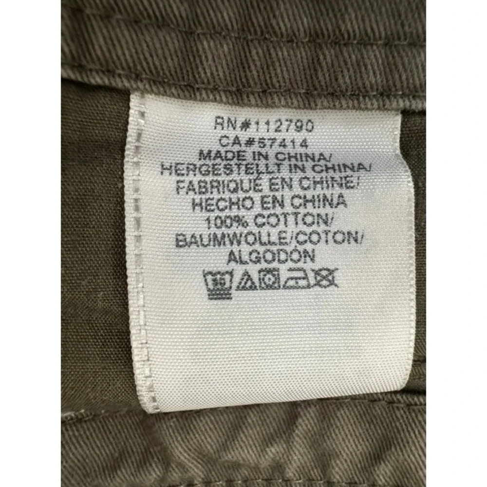 True Religion Mens Cargo Shorts Size 33 Olive Green Cotton Utility World Tour
